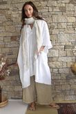 Loom & Thread Embroidered Tiered Smock Dress White